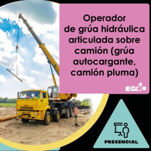 Operador de grúa hidráulica articulada sobre camión (grúa autocargante, camión pluma)