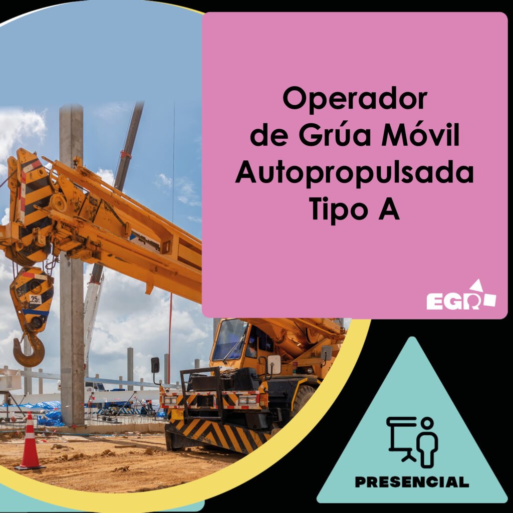 Curso de Operador de Grúa Móvil Autopropulsada Tipo A
Modalidad: Presencial

Duración del curso: 450 horas (teórico-práctico).
 Solicita información